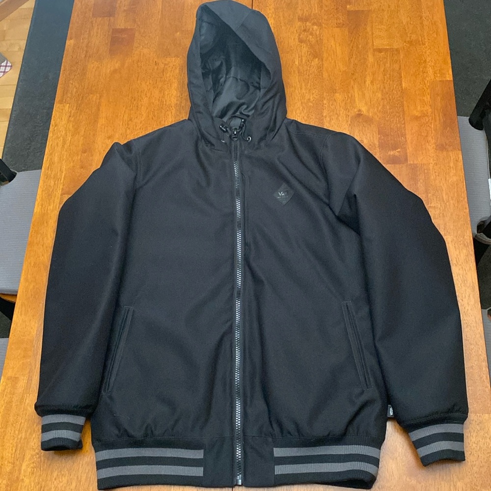Black winter jacket puffer bomber size medium